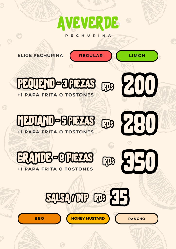 aveverde pechurina menu
